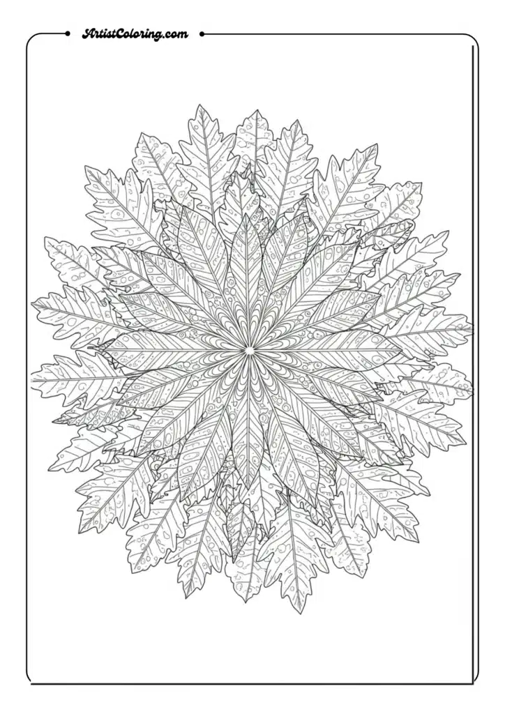 Autumn Leaf Mandala