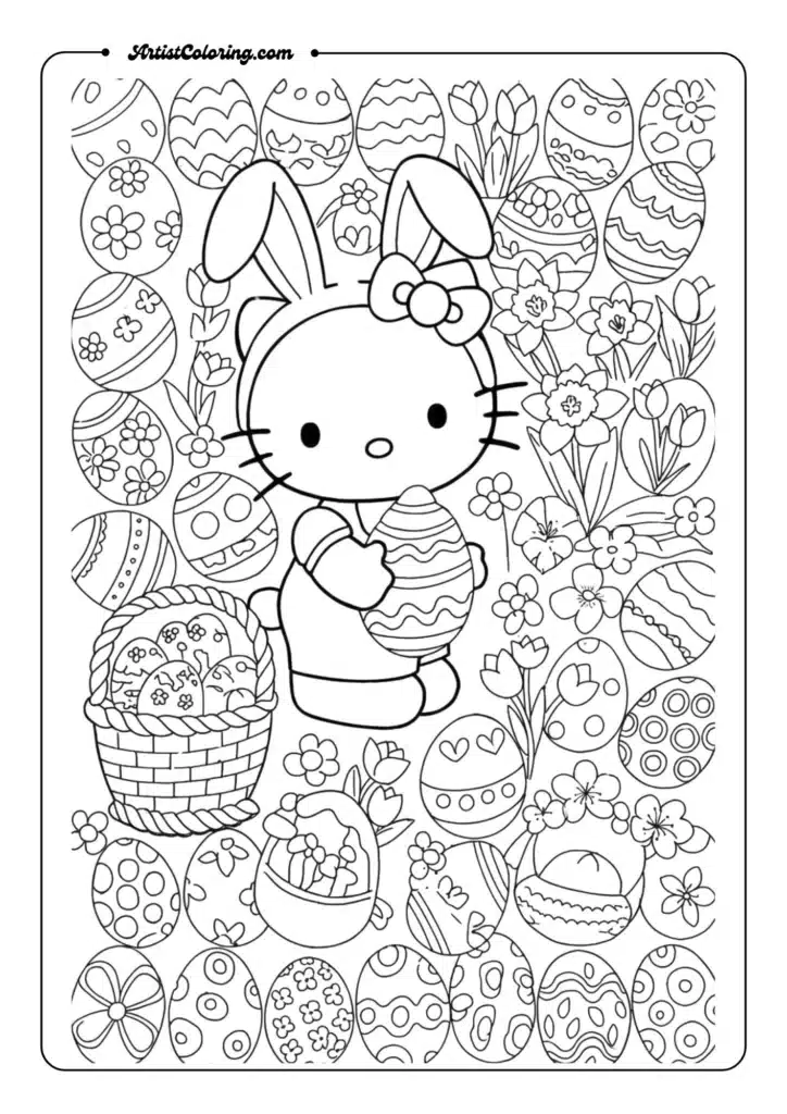 Easter Hello Kitty with Bunny Ears