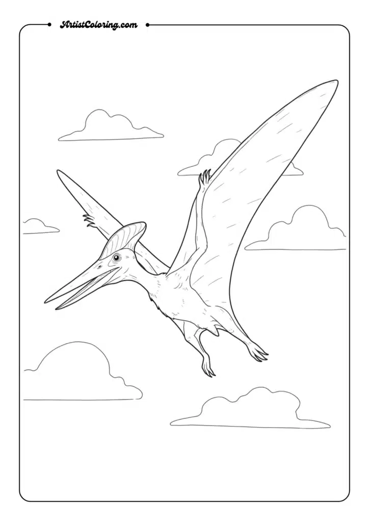 Flying Pteranodon Soaring