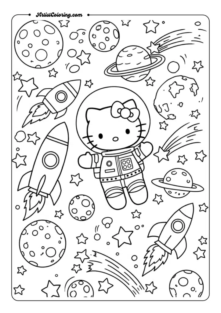 Hello Kitty Astronaut in Space
