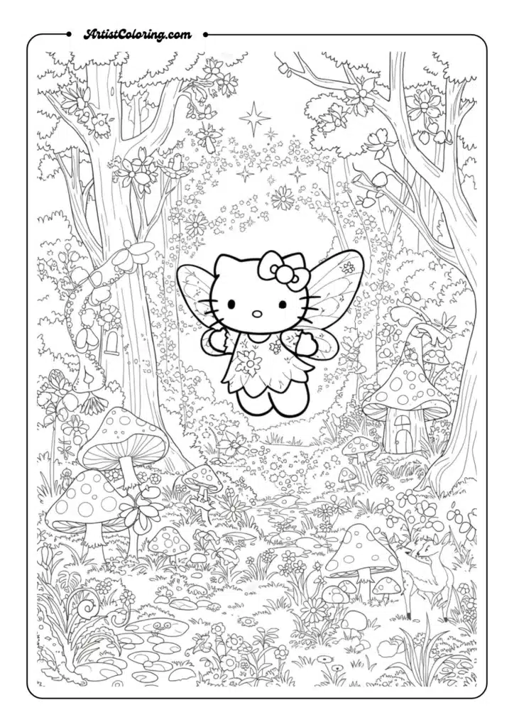 Hello Kitty Fairy in Enchanted Forest