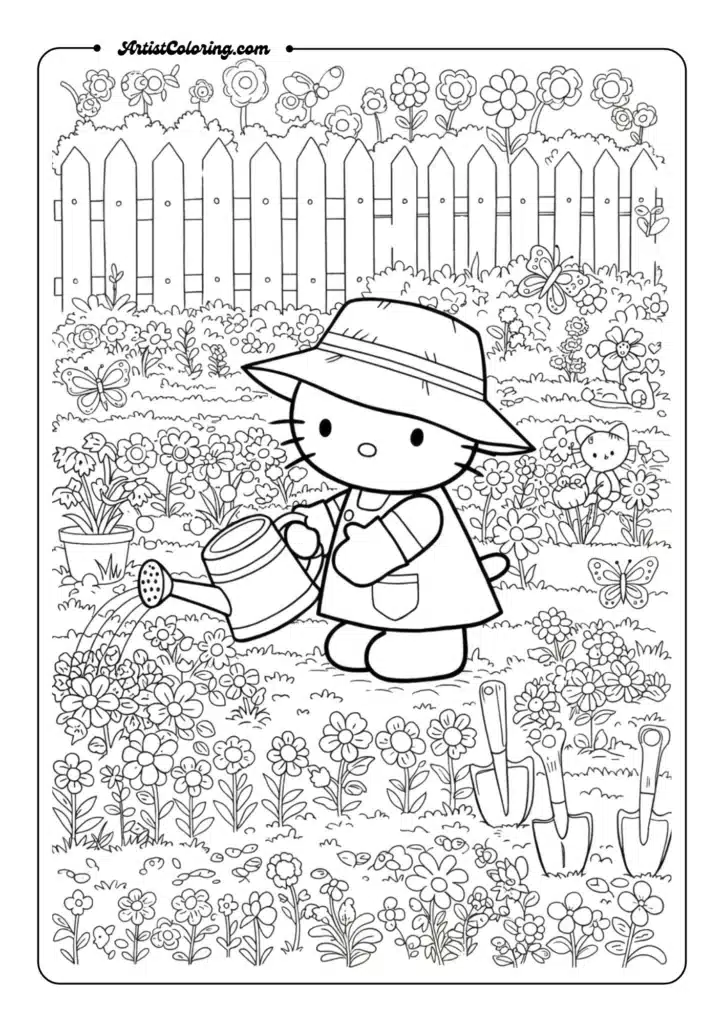 Hello Kitty Gardening