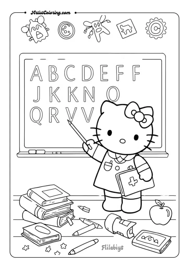 Hello Kitty Learning ABCs