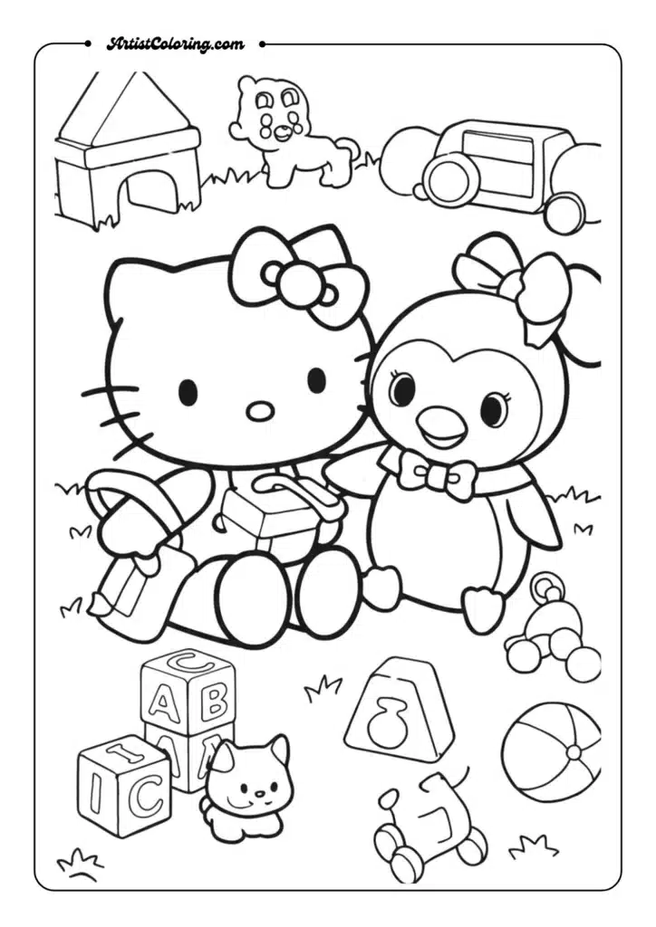 Hello Kitty and Badtz-Maru
