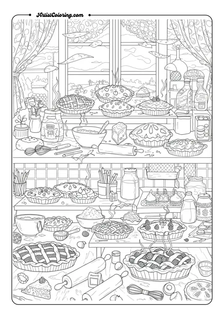 Pie Baking Scene 