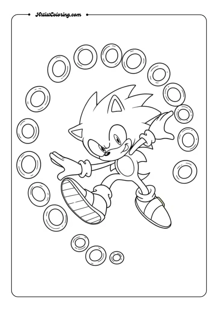 Sonic with Power Rings