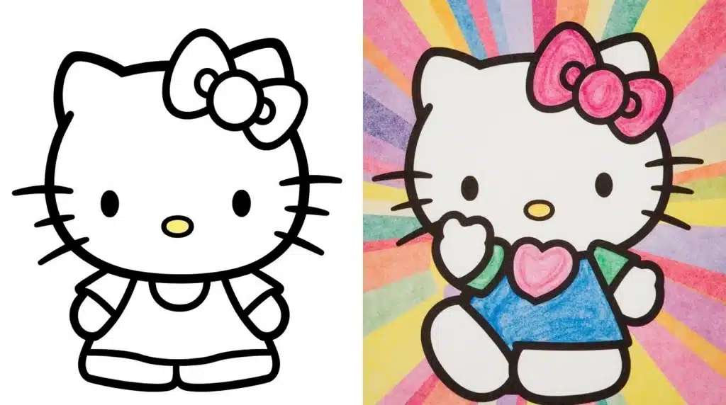 Hello Kitty Coloring Pages
