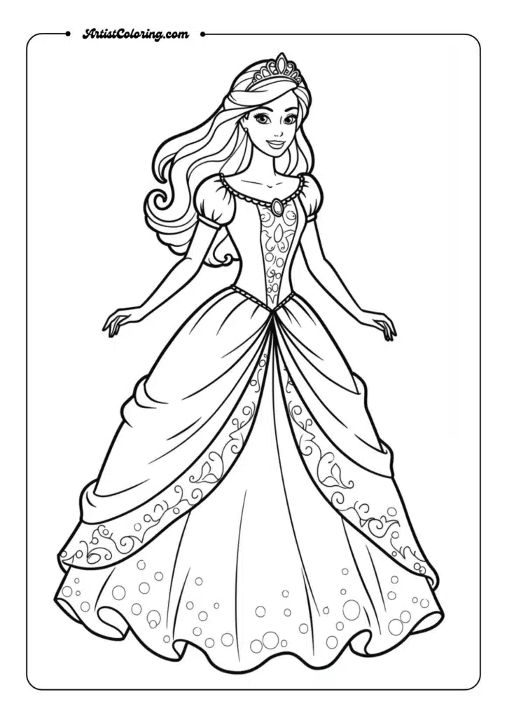 Barbie in ball gown