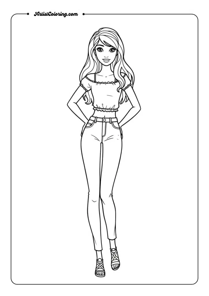 Barbie in casual outfit