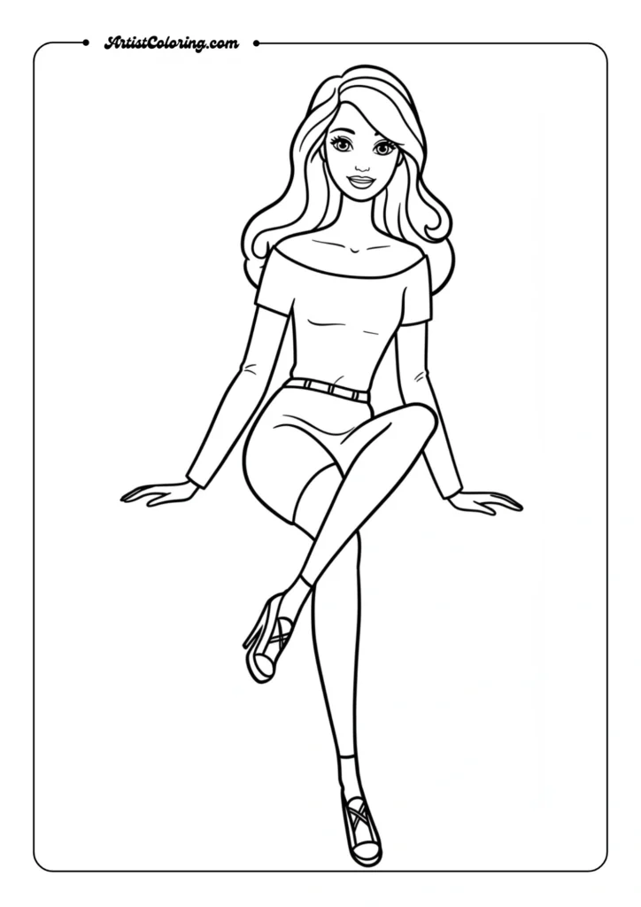 Barbie sitting gracefully