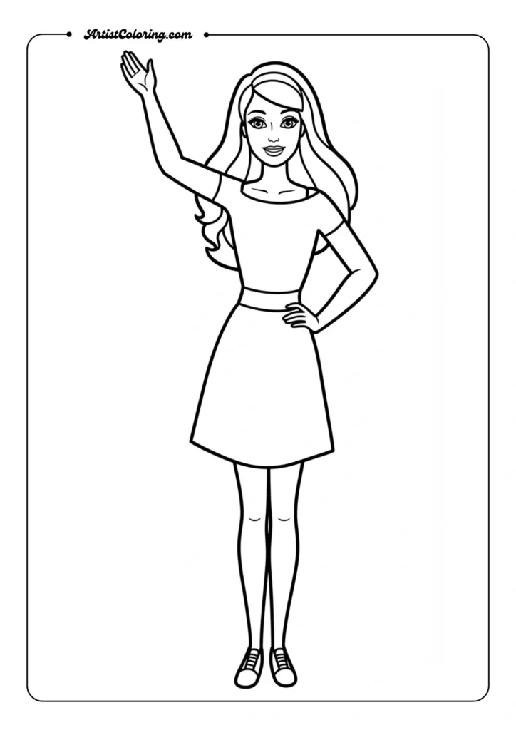 Barbie waving hello