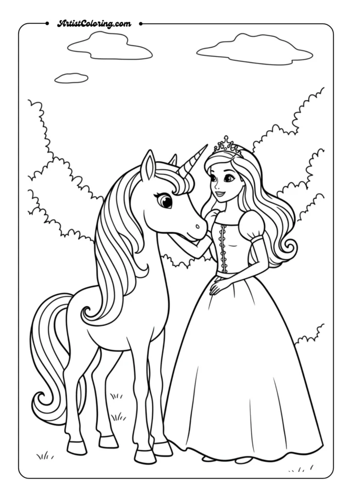 Barbie with unicorn