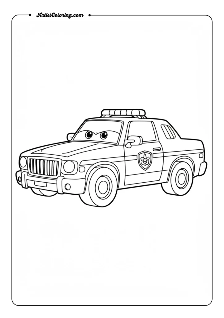 Chases police cruiser paw patrol coloring pages