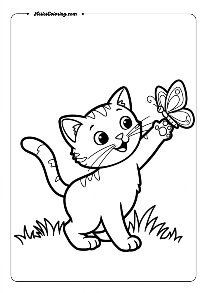 Kitten and Butterfly
