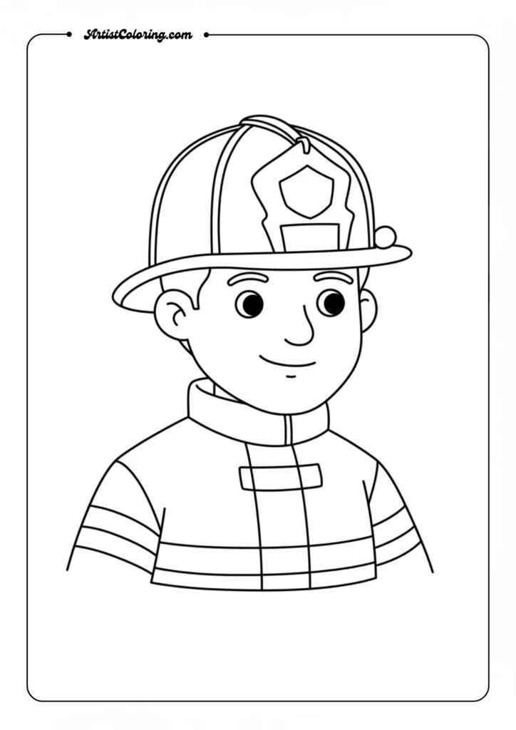 Marshall with his fire helmet