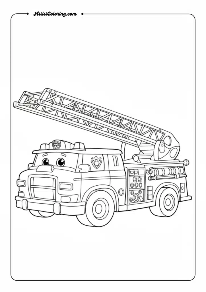 Marshalls fire truck with ladder