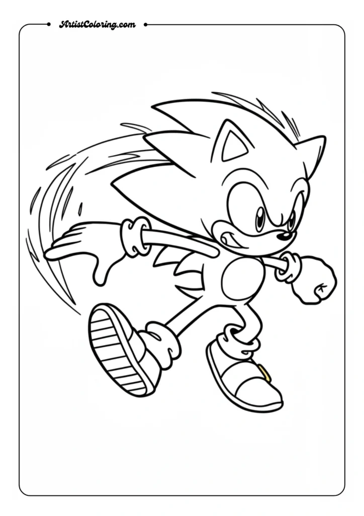 Sonic doing a spin dash