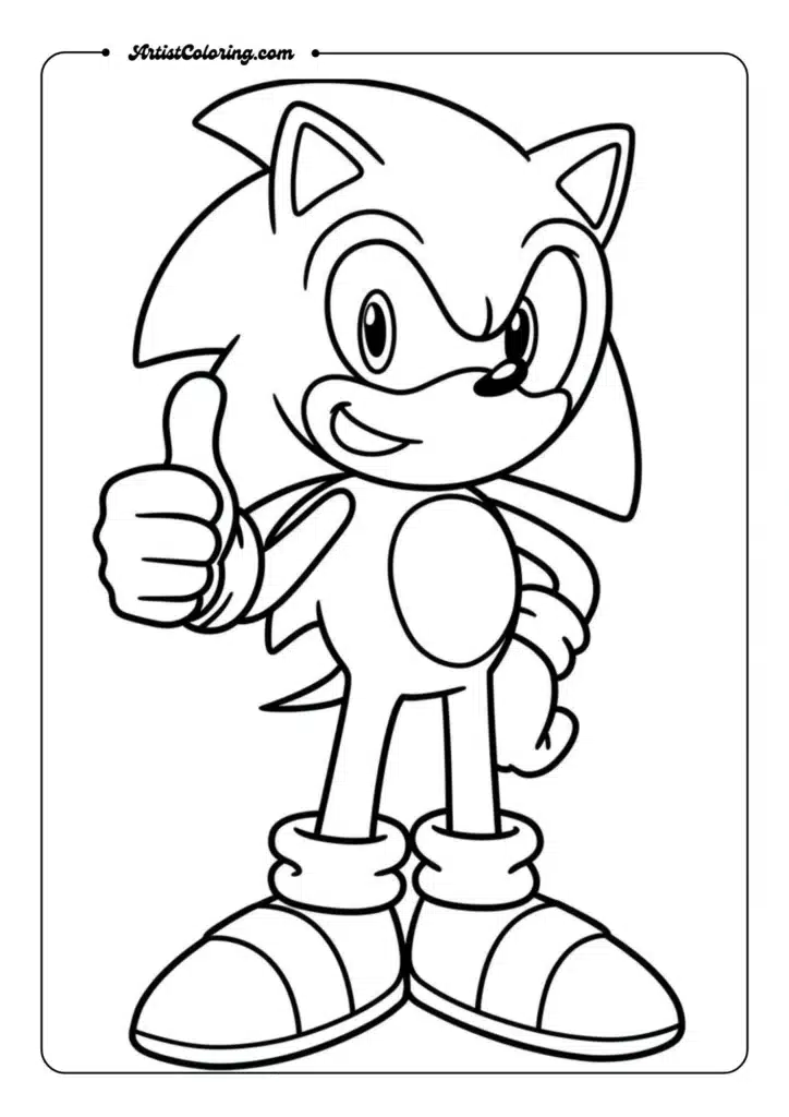 Sonic giving a thumbs up