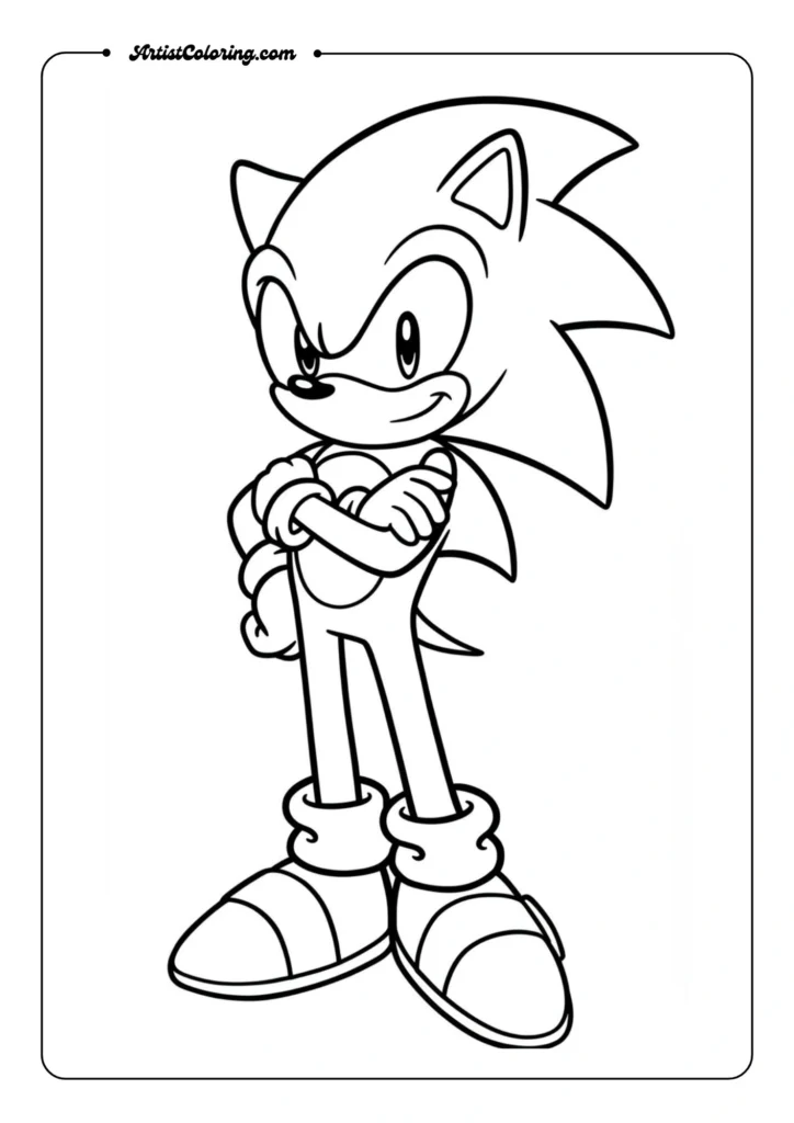 Sonic standing with arms crossed