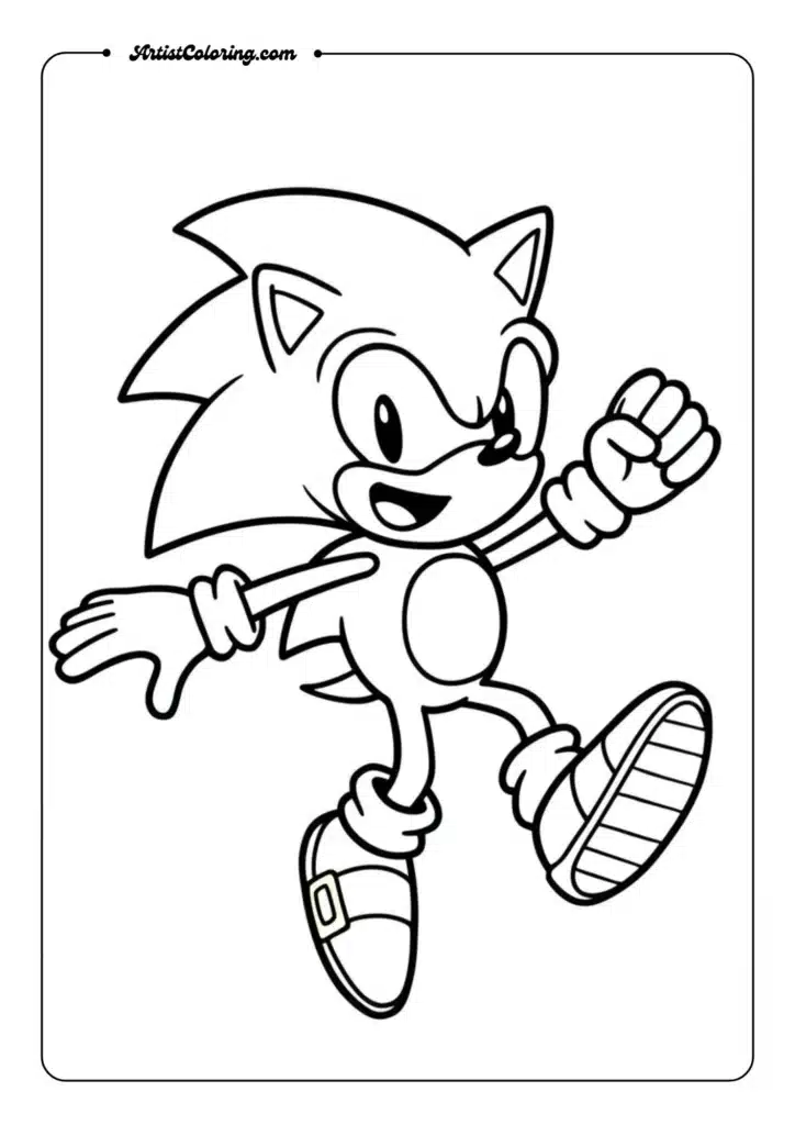 Sonic the Hedgehog jumping