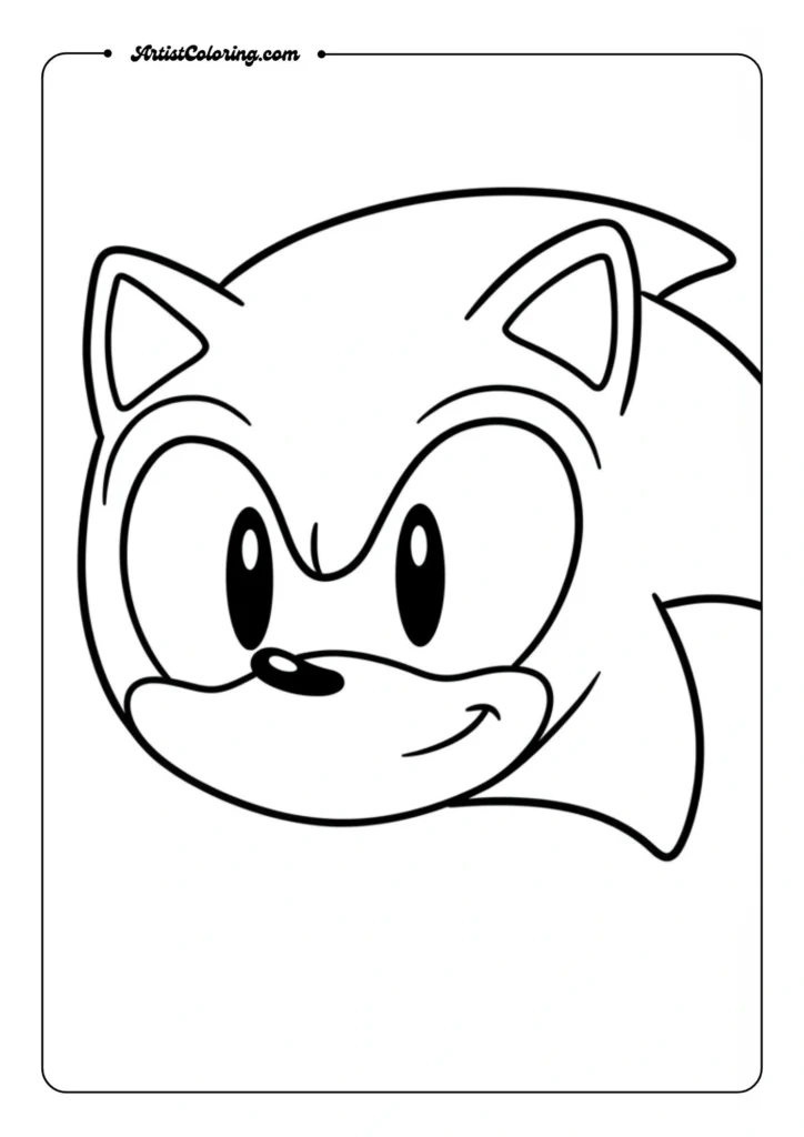 Sonic's head and face close-up