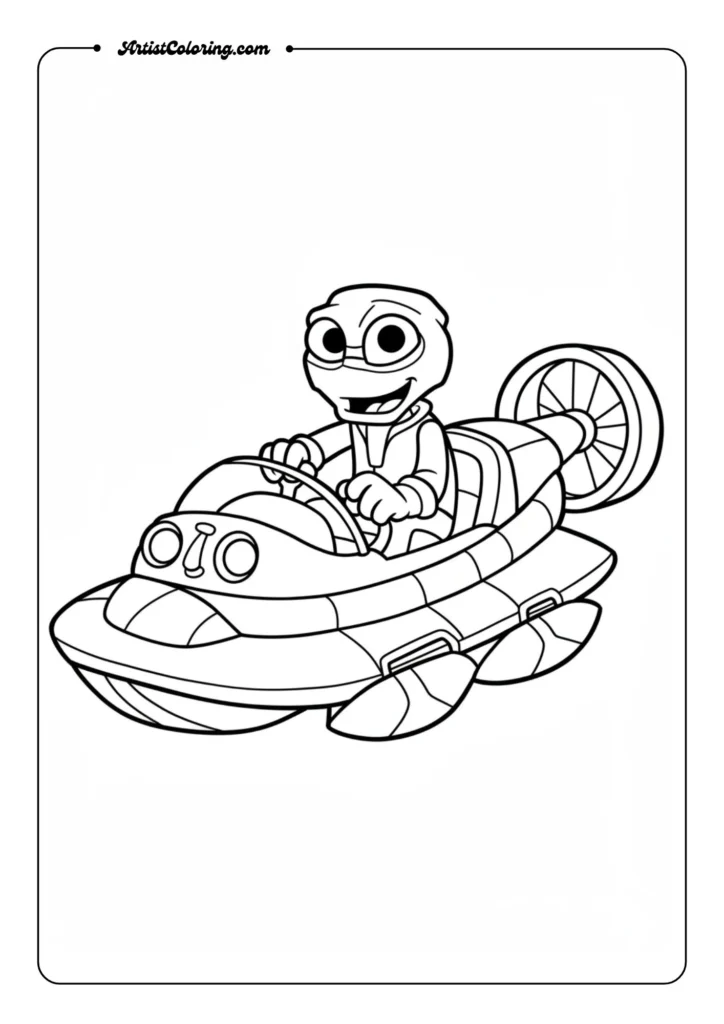 Zuma in his hovercraft