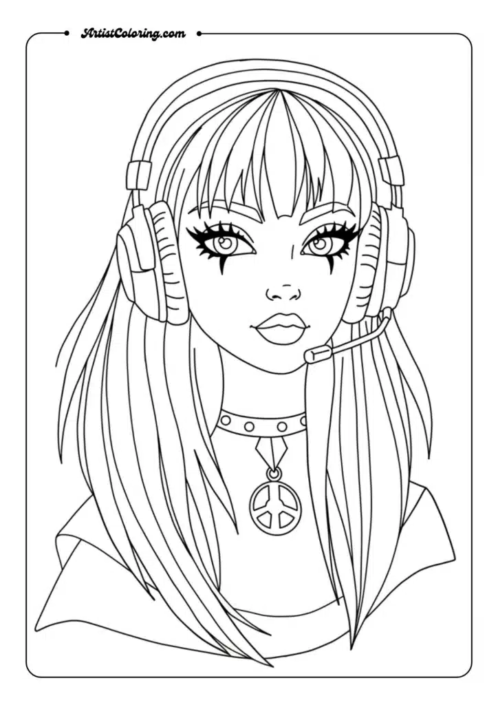 E-Girl Gaming Portrait