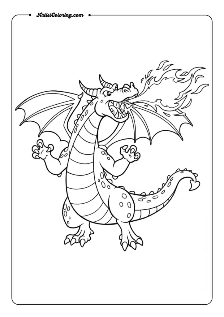 Fire-Breathing Dragon in Action