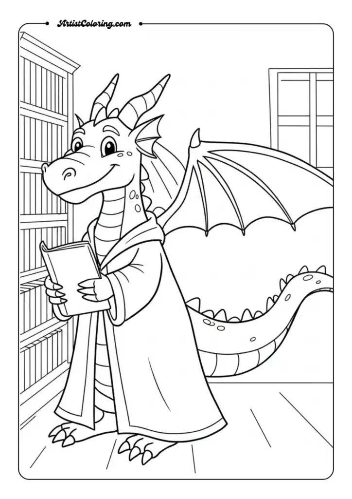 Library Scholar Dragon