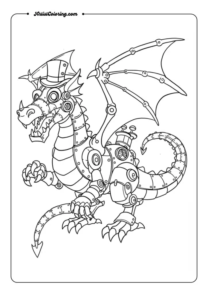 Steampunk Mechanical Dragon