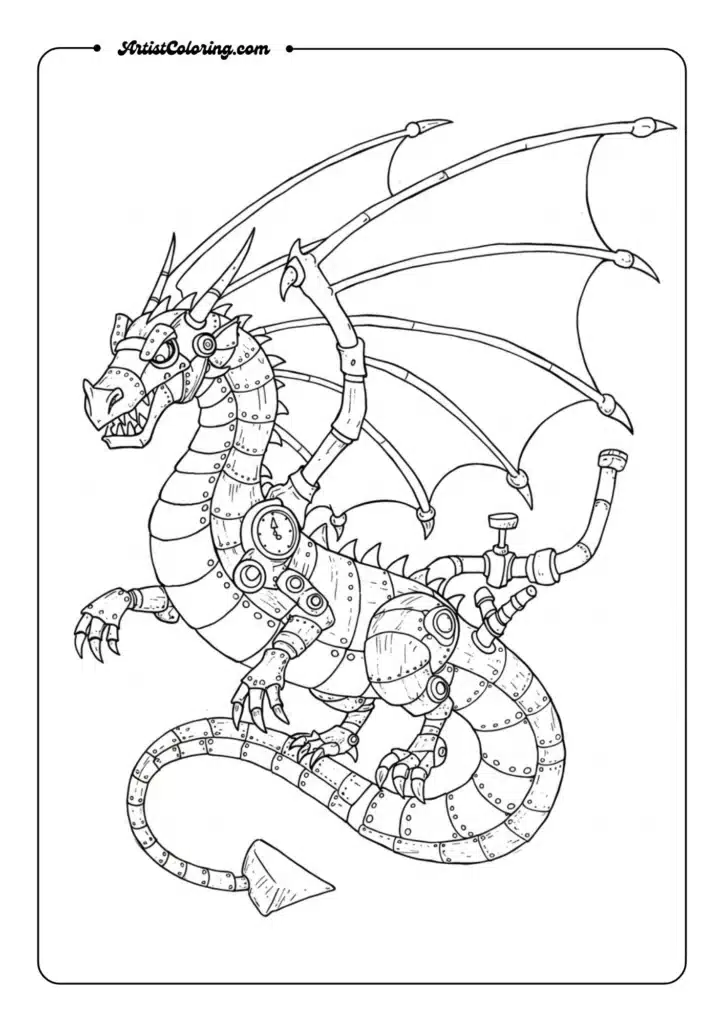 Steampunk Mechanical Dragon