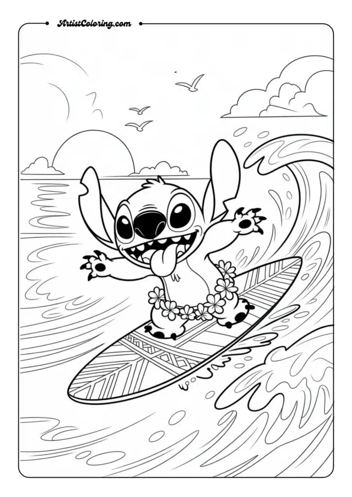 Stitch Surfing Adventure