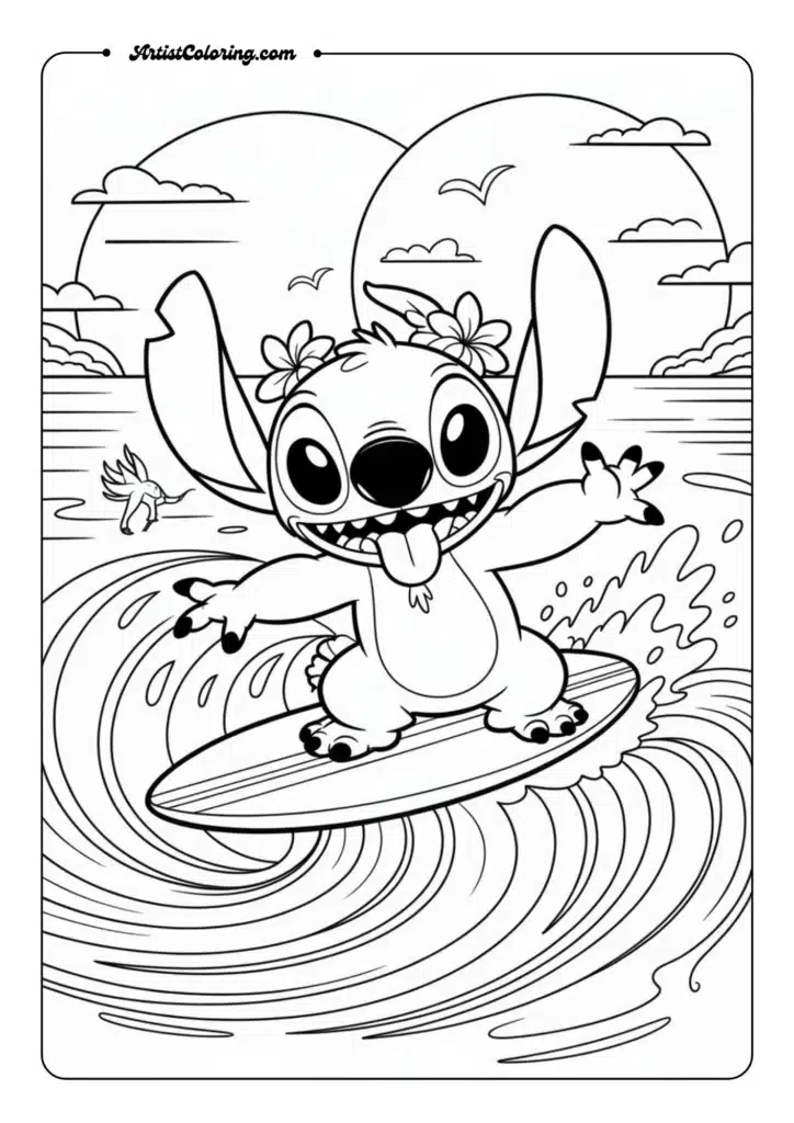 Stitch Surfing Adventure 