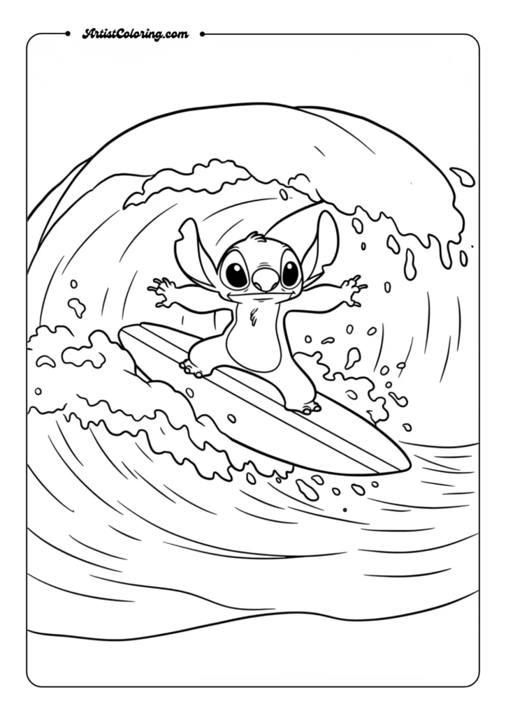 Stitch Surfing Adventure