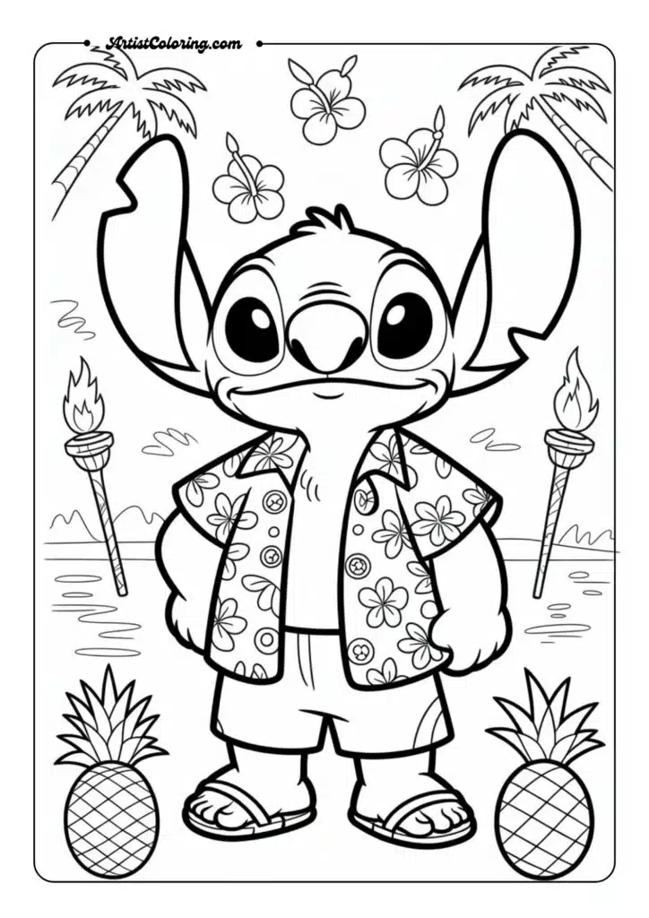 Stitch in Hawaiian Shirt