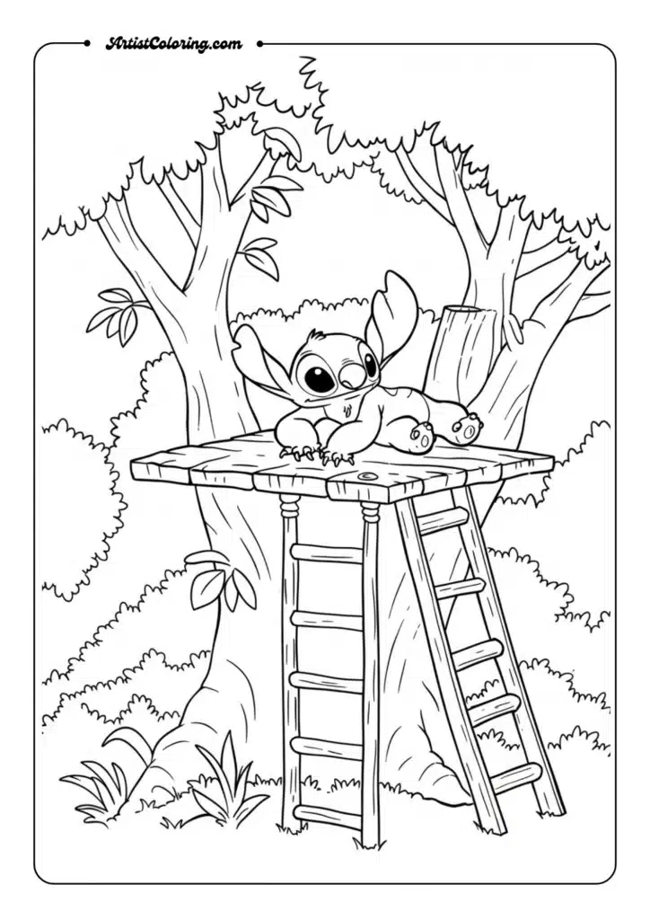 Stitch coloring pages